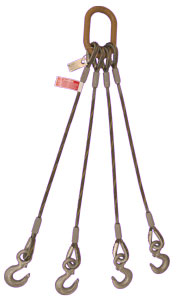 quadruple leg wire rope sling